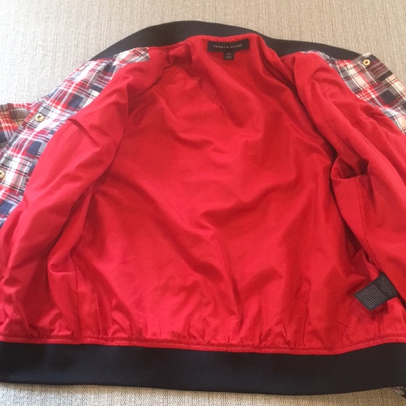 Vintage Tommy Hilfiger Patchwork Bomber Jacket L - Picture 12 of 16